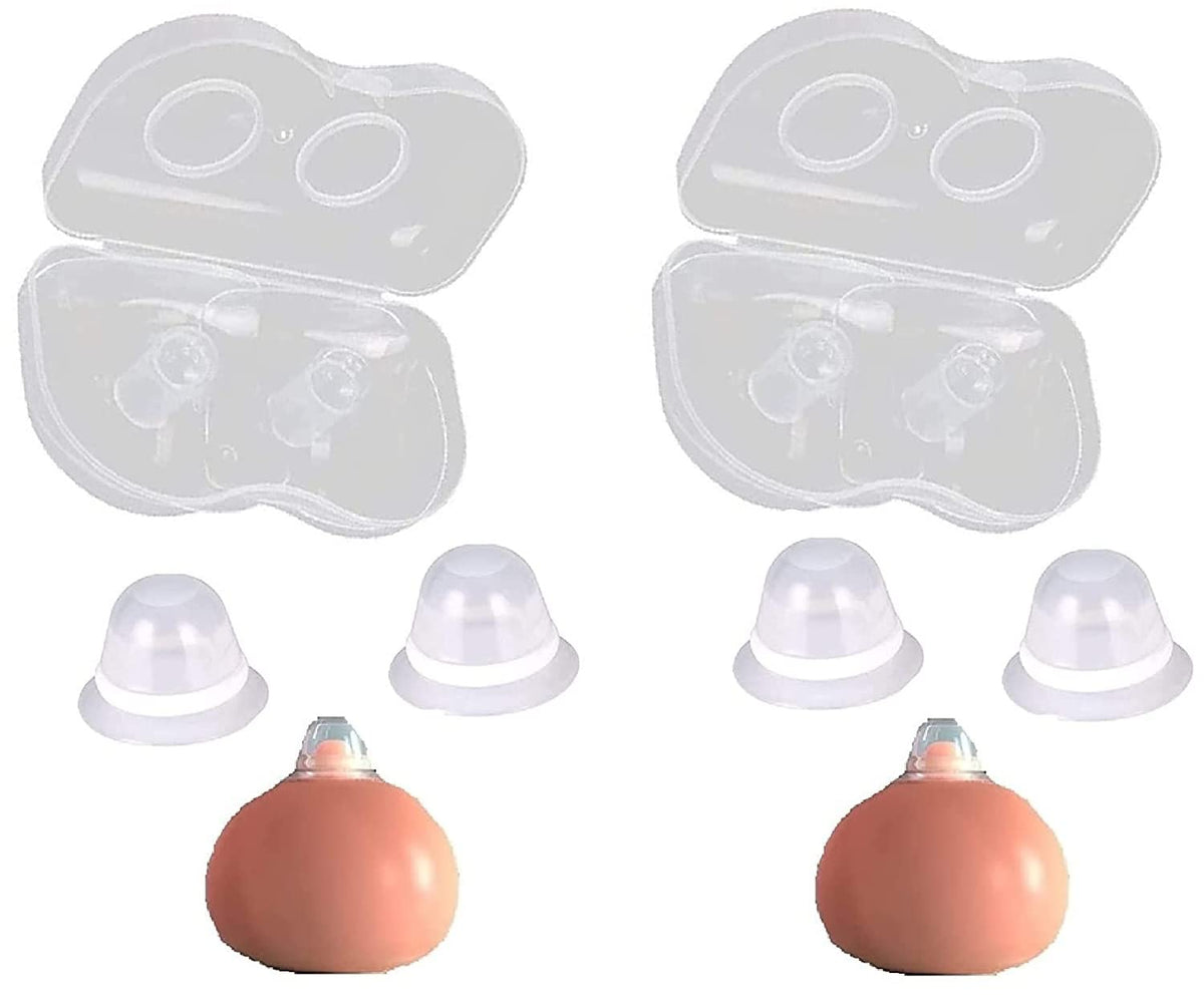 Finever Nipplesuckers two-pair pack shown for inverted nipples and latch readiness.