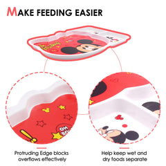Finex Mickey Polka Dot resin dinnerware set front view.
