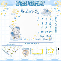Fingertip WD milestone cards double-sided, ideal for documenting weeks and months.