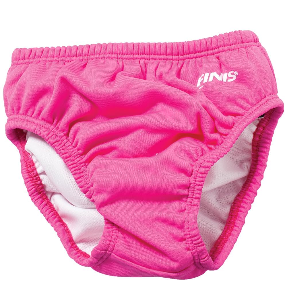 FINIS reusable baby swim diaper with snap closure for leak-resistant fit and UPF 50+ sun protection.