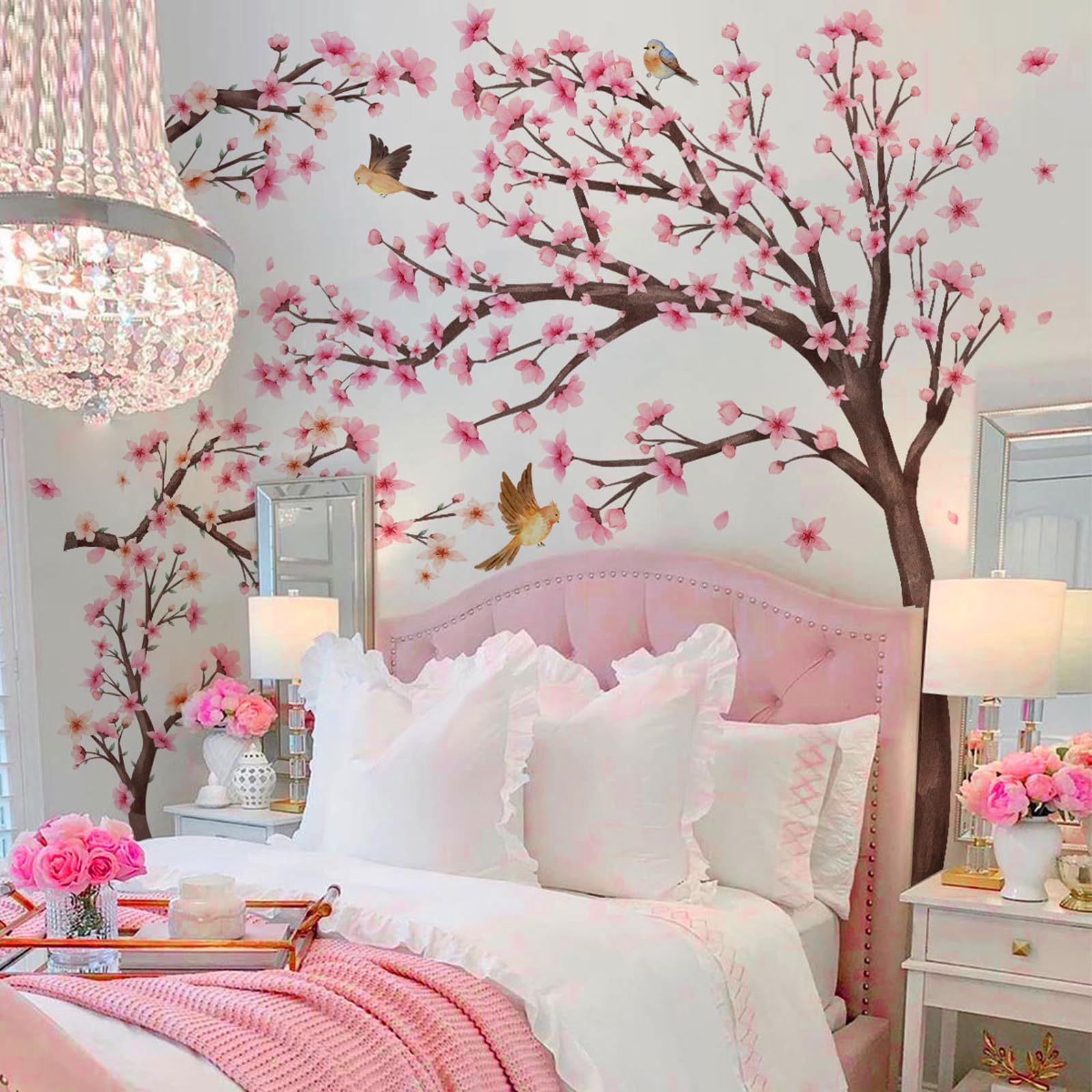Finpletai pink blossom decals come in four sheets at 90 by 30 cm each.