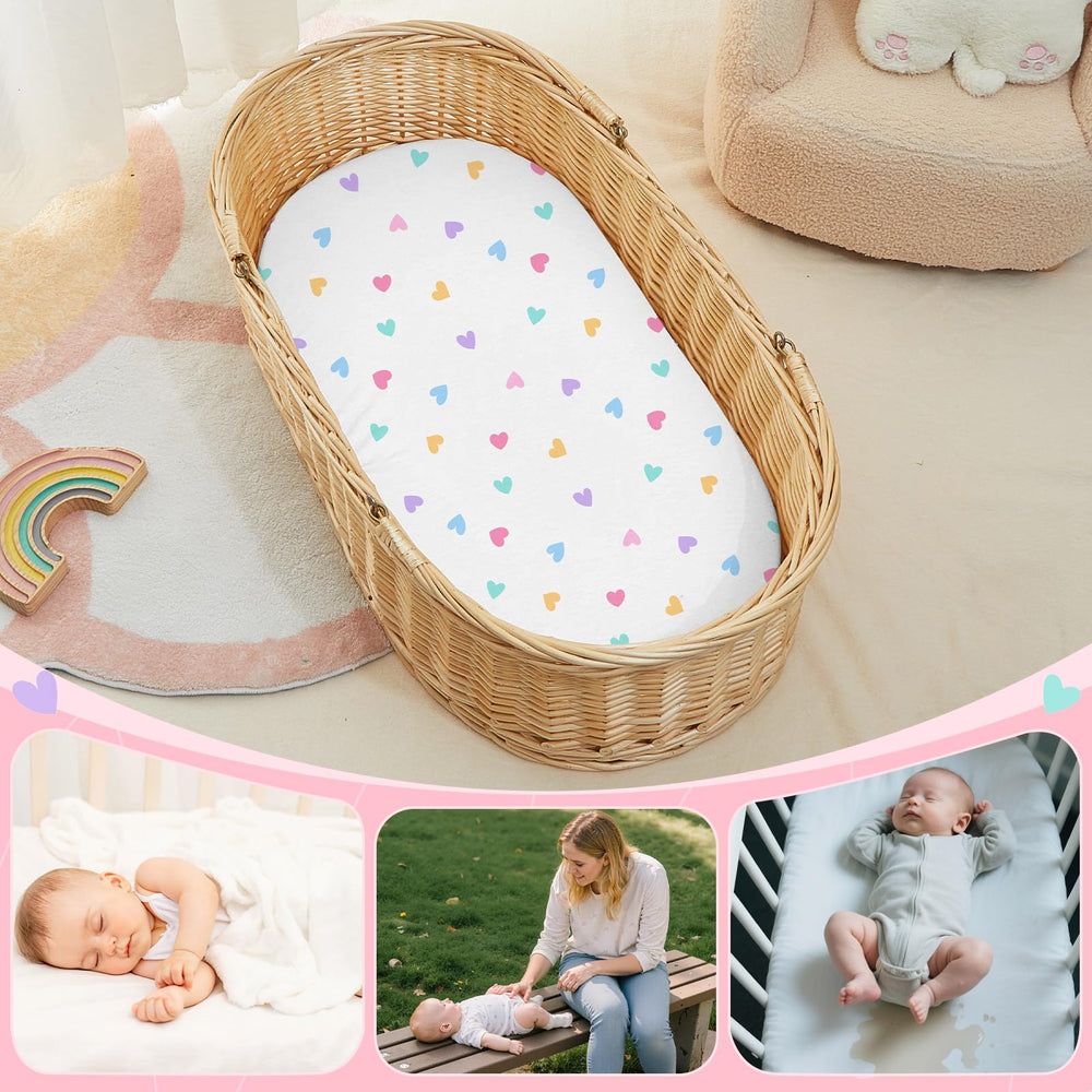 FIOBEE Bassinet Sheets ready for on-the-go use during trips and nursery changes.