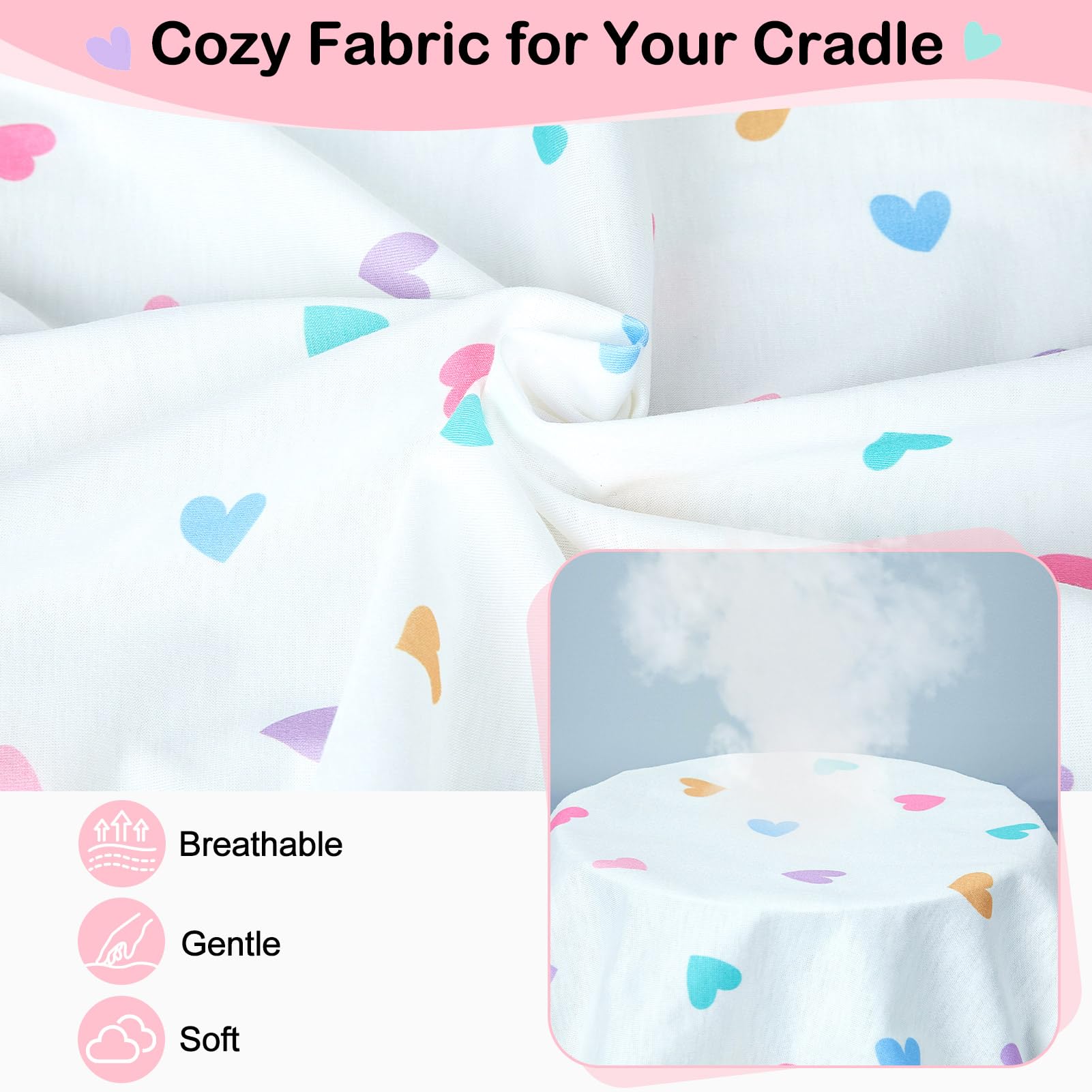 FIOBEE Bassinet Sheets two-pack designs offer quick changes and fresh looks.