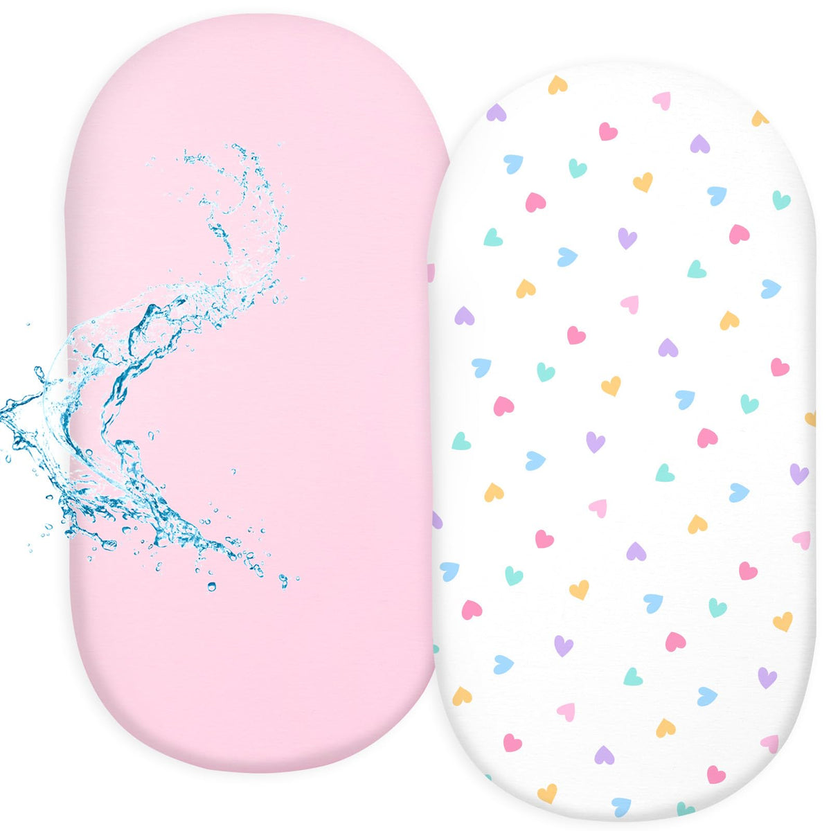 FIOBEE Baby Bassinet Sheets with waterproof layer for dry, comfortable naps.