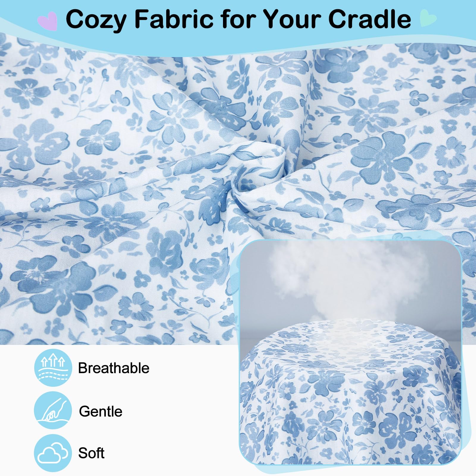 Fiobee universal-fit sheets for oval, hourglass, and rectangular cradles