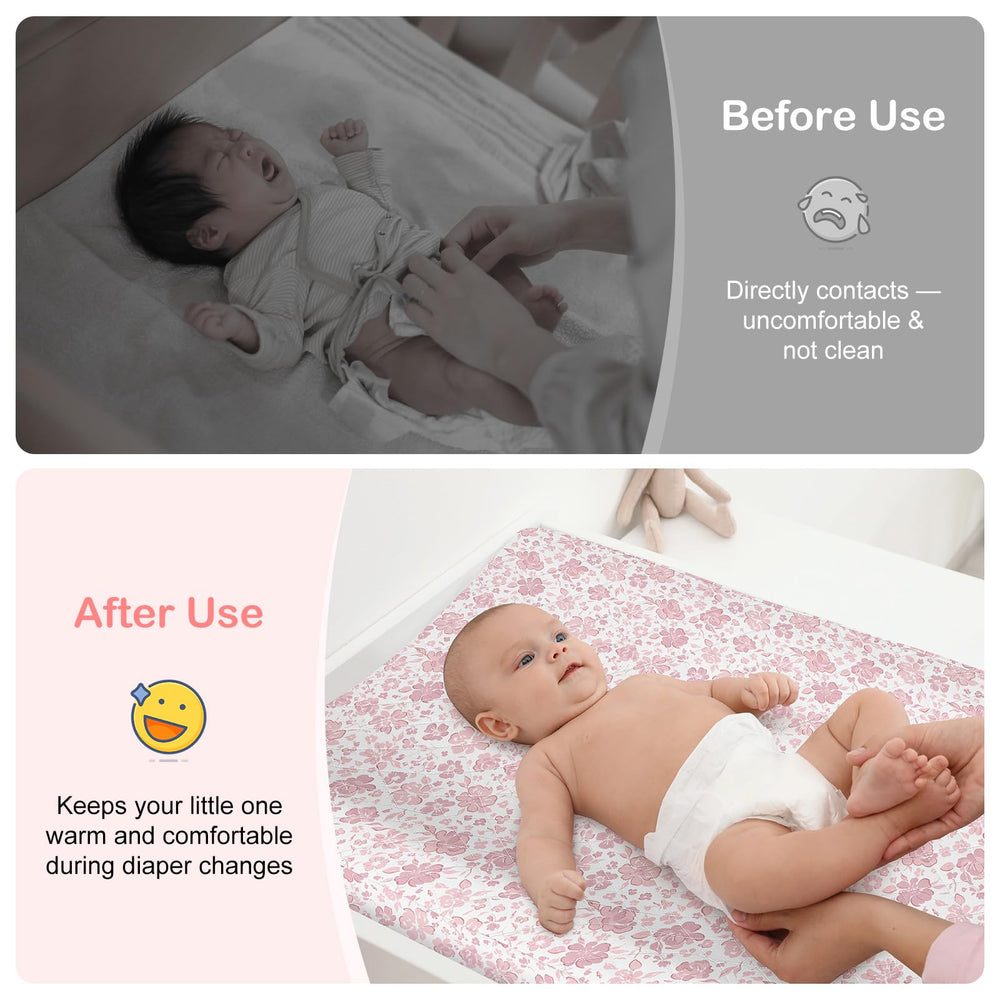 FIOBEE changing pad cover is machine washable for quick cleaning