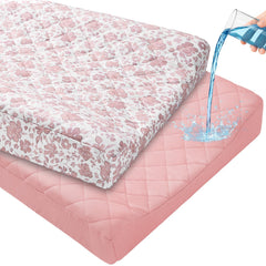 FIOBEE changing pad cover with quilted surface for cozy diaper changes