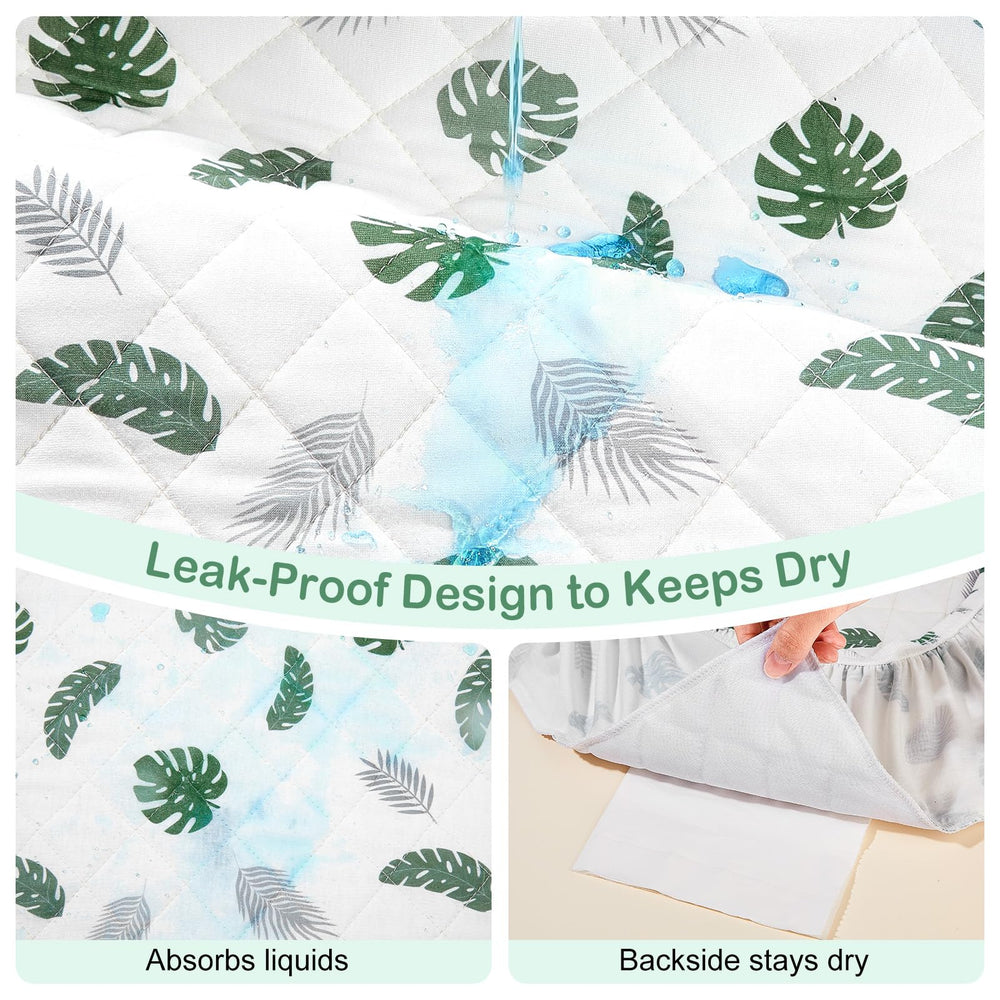 FIOBEE changing pad cover secure-fit edges closeup keeps pad steady