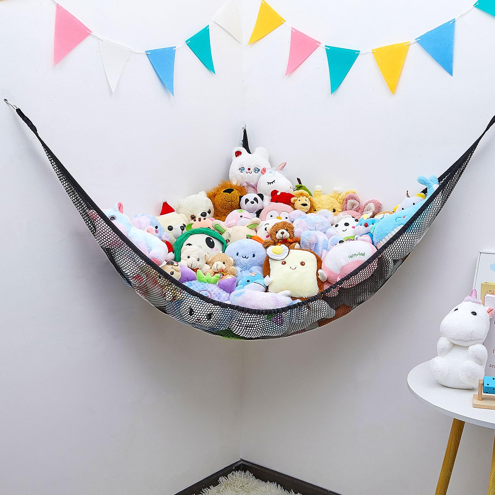 FIOBEE corner storage triangle design uses unused wall space effectively