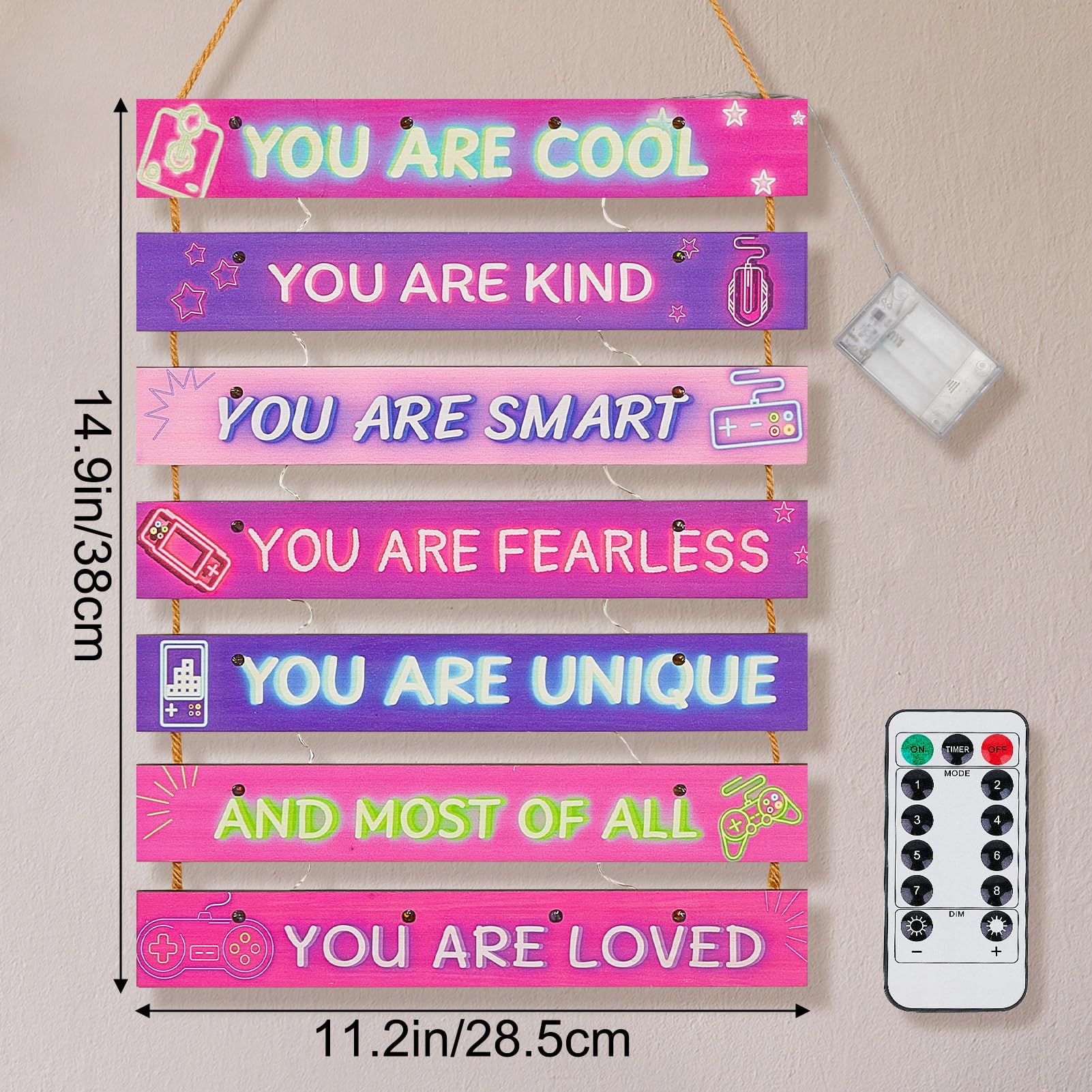 FIOBEE vivid-color wall art with bold sayings inspires confidence in kids' rooms