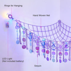 FIOBEE hammock with LED night light illuminates kids' room at night