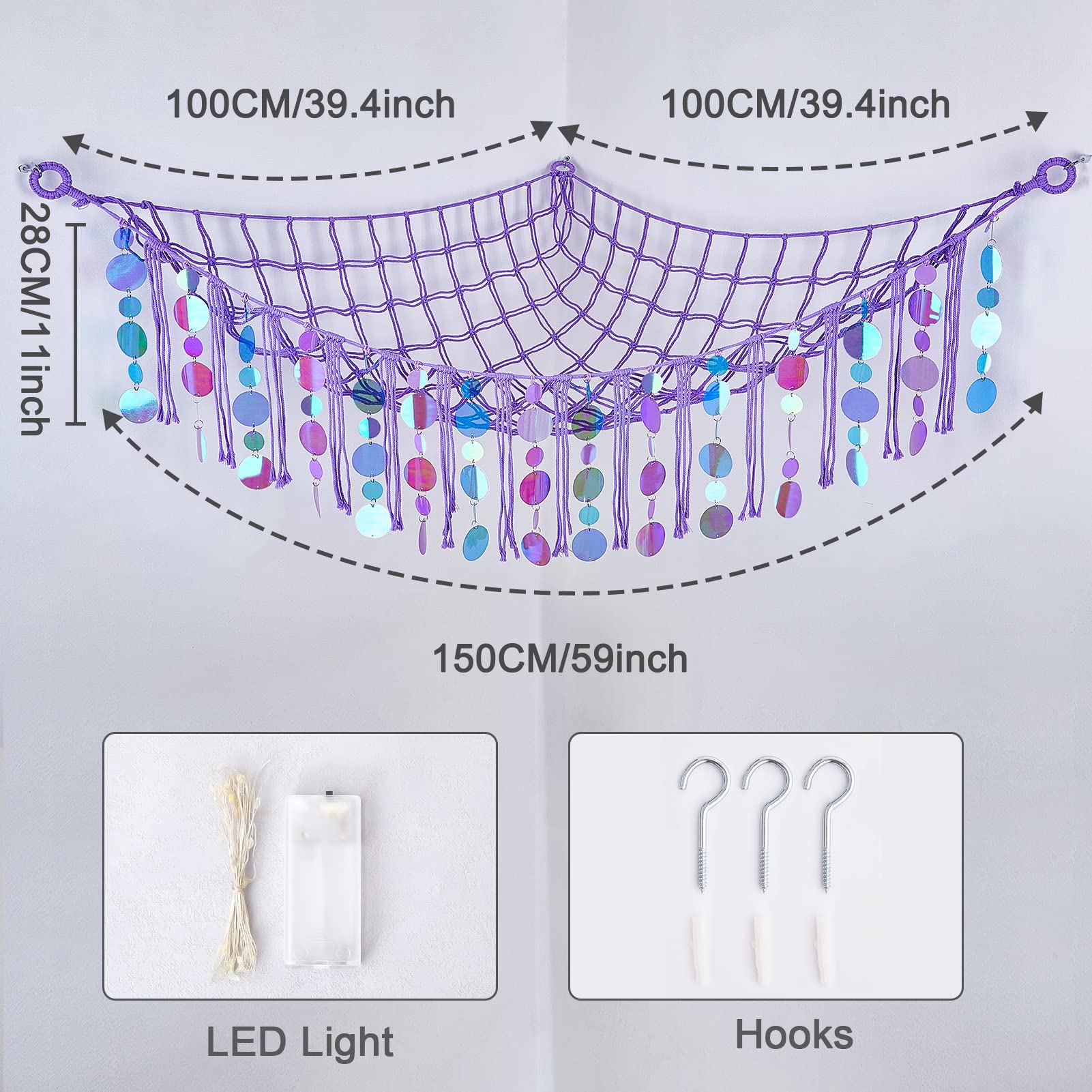 FIOBEE handmade net with sequins detail reinforces durability