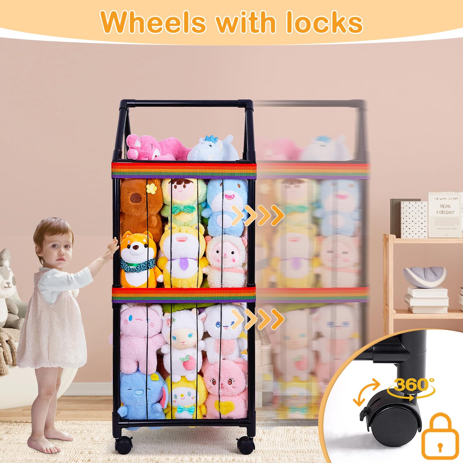 Fiobee high elastic bands secure plush toys while keeping access easy