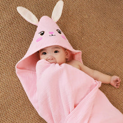FIOBEE hooded towel animal ears detail adds charm for newborn photos.