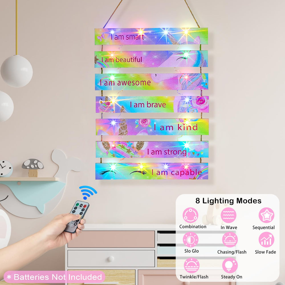 FIOBEE inspirational sayings brighten kids' rooms and spark positive routines.