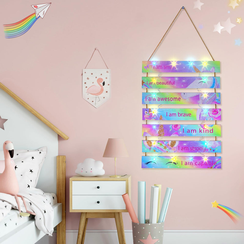 FIOBEE LED light modes with remote offer eight colors for mood shifts in a kid's room.