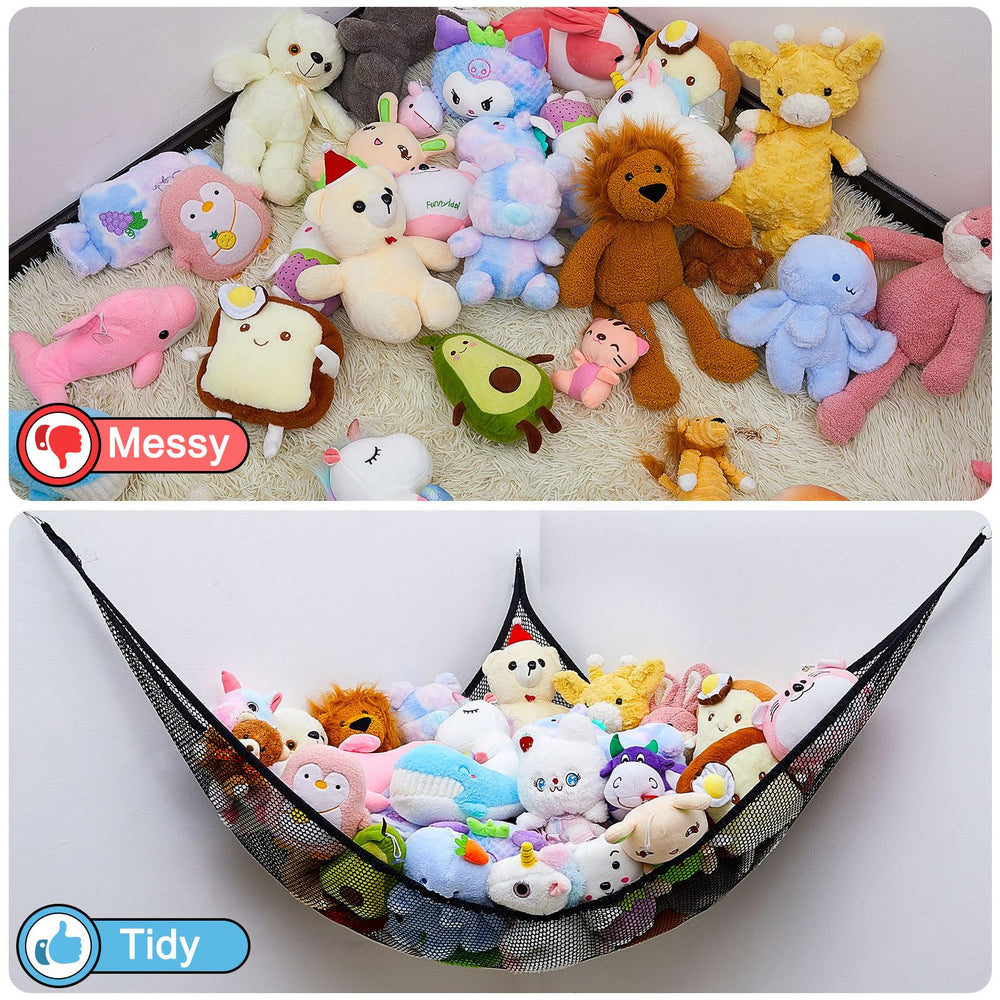 FIOBEE playroom organization idea keeping plushies neatly displayed