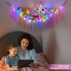 FIOBEE durable hand-woven rope net supports toys securely in busy kid spaces.