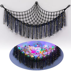 FIOBEE stuffed animals hammock with LED light keeps toys organized with cozy glow.