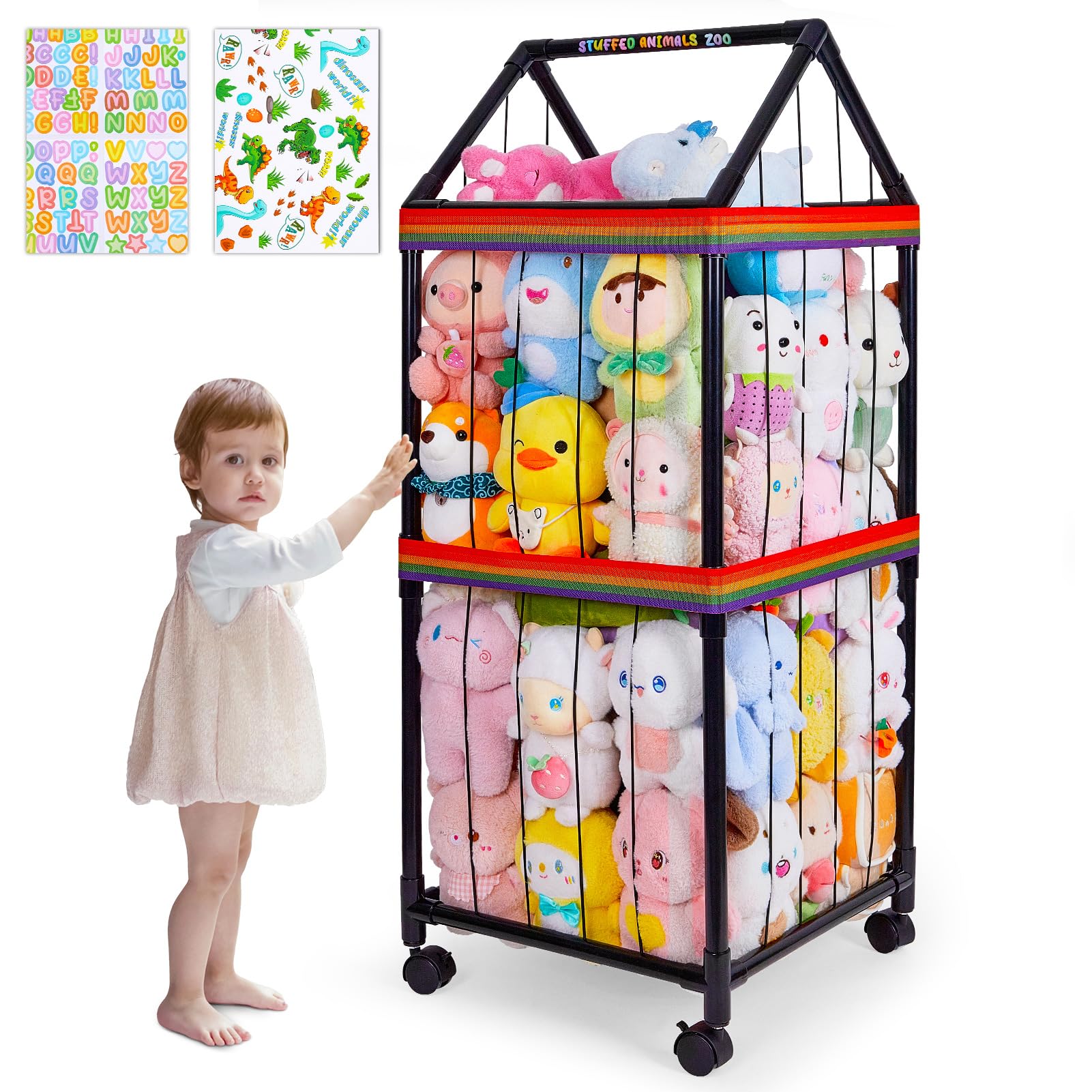 Fiobee stuffed animals home design shows decorative storage for nursery play area