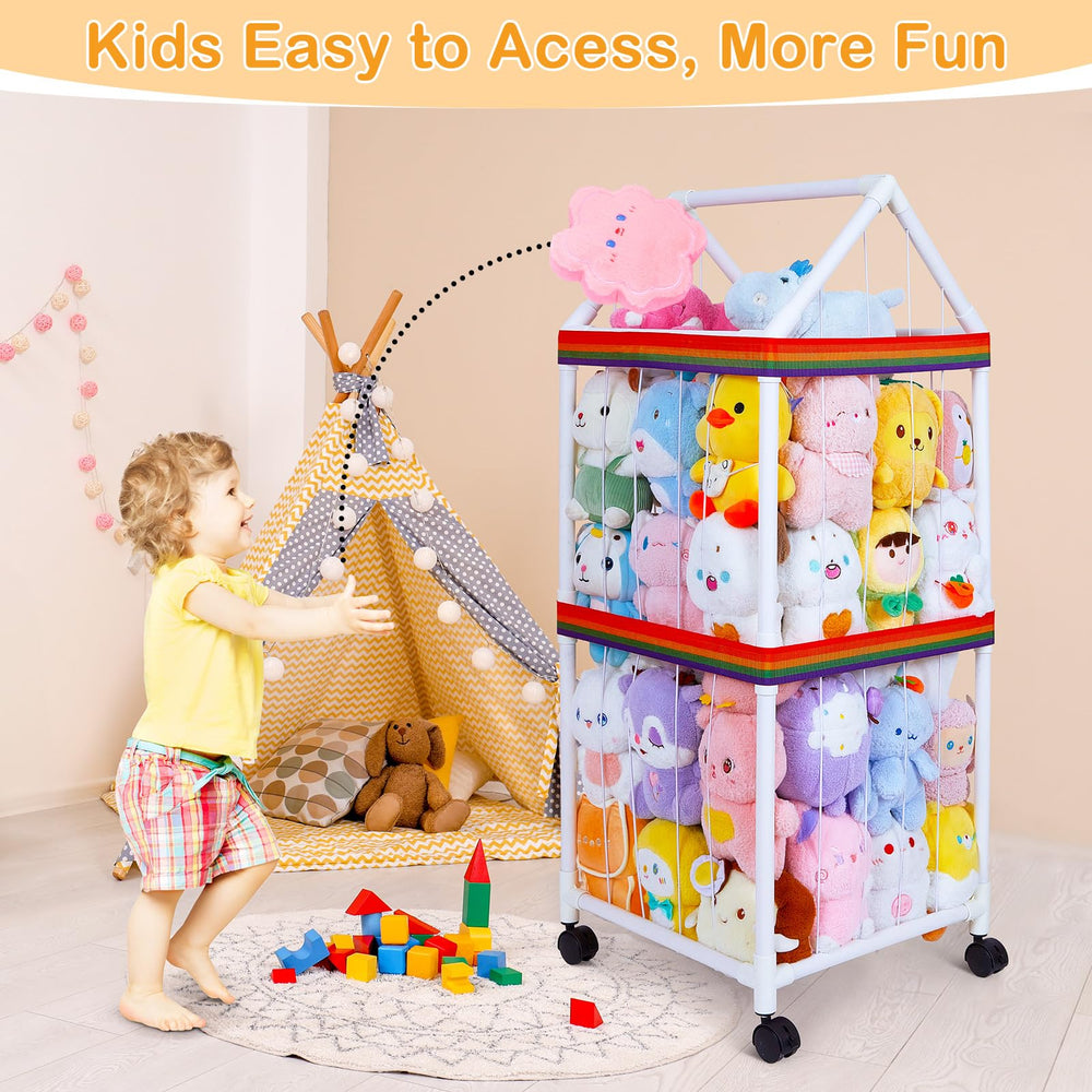 Fiobee storage high-elastic bands prevent small toys from slipping.