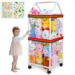 Fiobee stuffed animals storage house design enhances playful decor and organization.