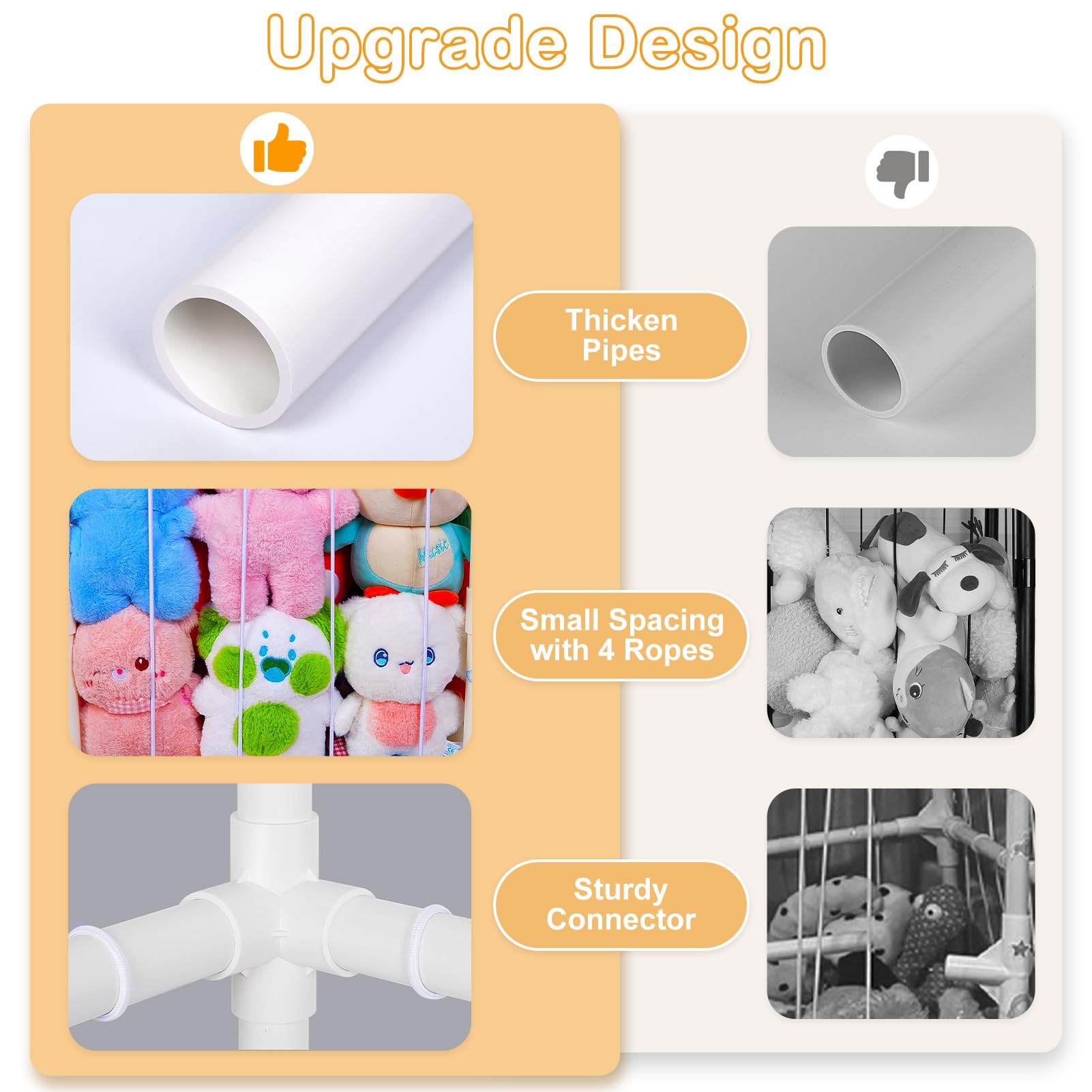 Fiobee storage rainbow fixing straps help keep toys secure.