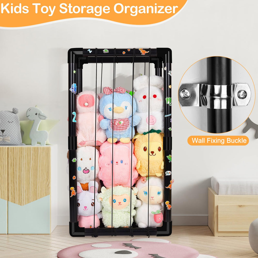 FIOBEE stuffed animals storage zoo cage design maximizes vertical space