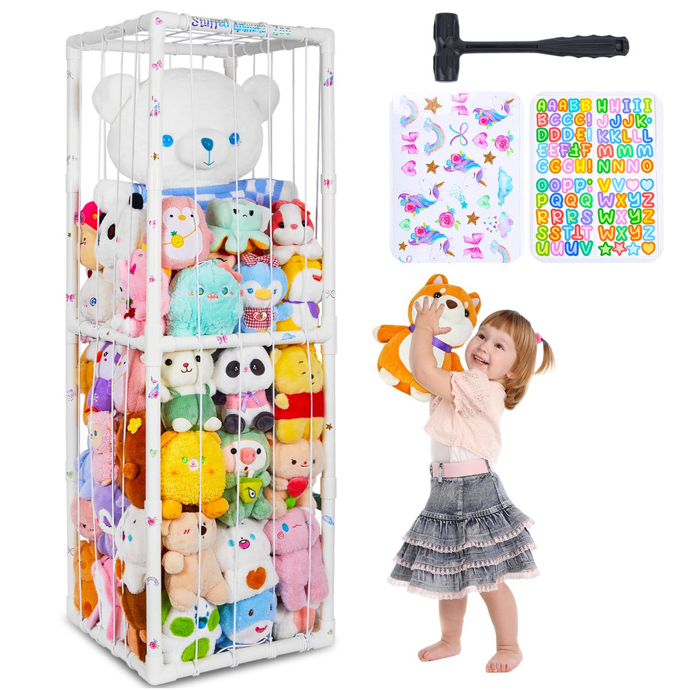 FIOBEE stuffed animals zoo assembly shows stable setup for nurseries.