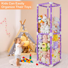 FIOBEE stuffed animals zoo nursery room fit keeps large plush organized and accessible.