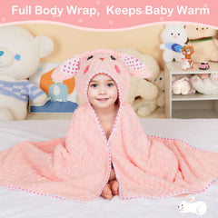 FIOBEE 55x28 inch towel provides ample coverage for toddlers during drying
