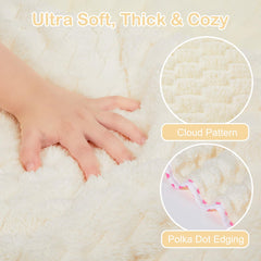 fiobee soft fleece towel close-up shows plush absorbent surface