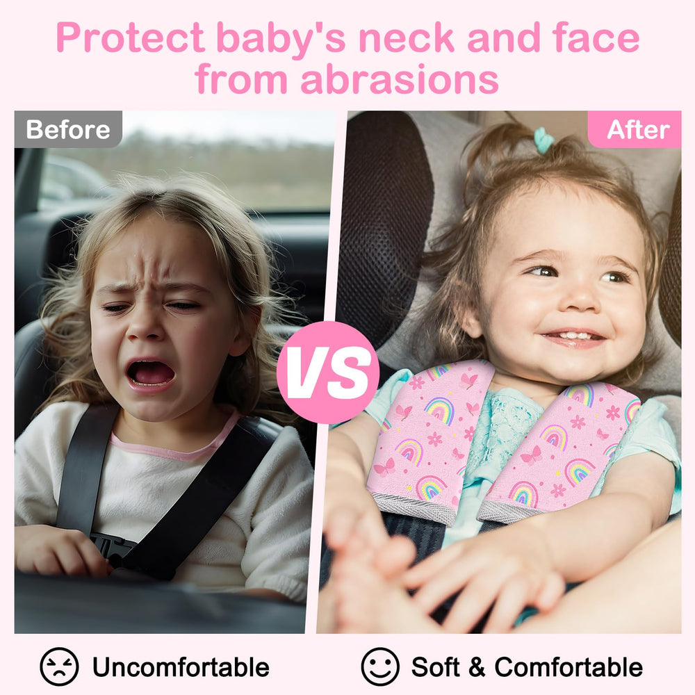 FIODAY seat belt cover anti-slip inner design keeps in place