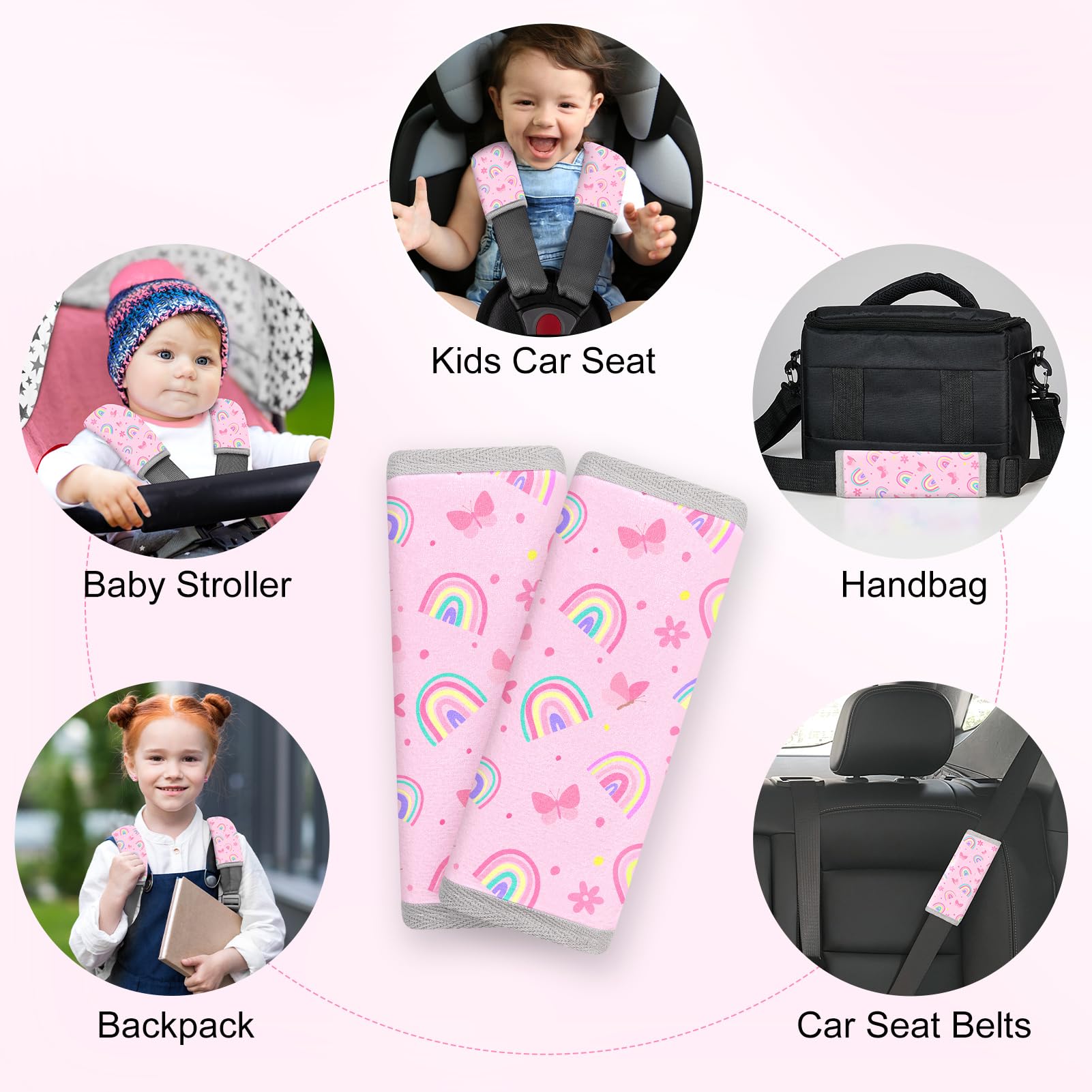 FIODAY seat belt cover versatile for backpacks and strollers