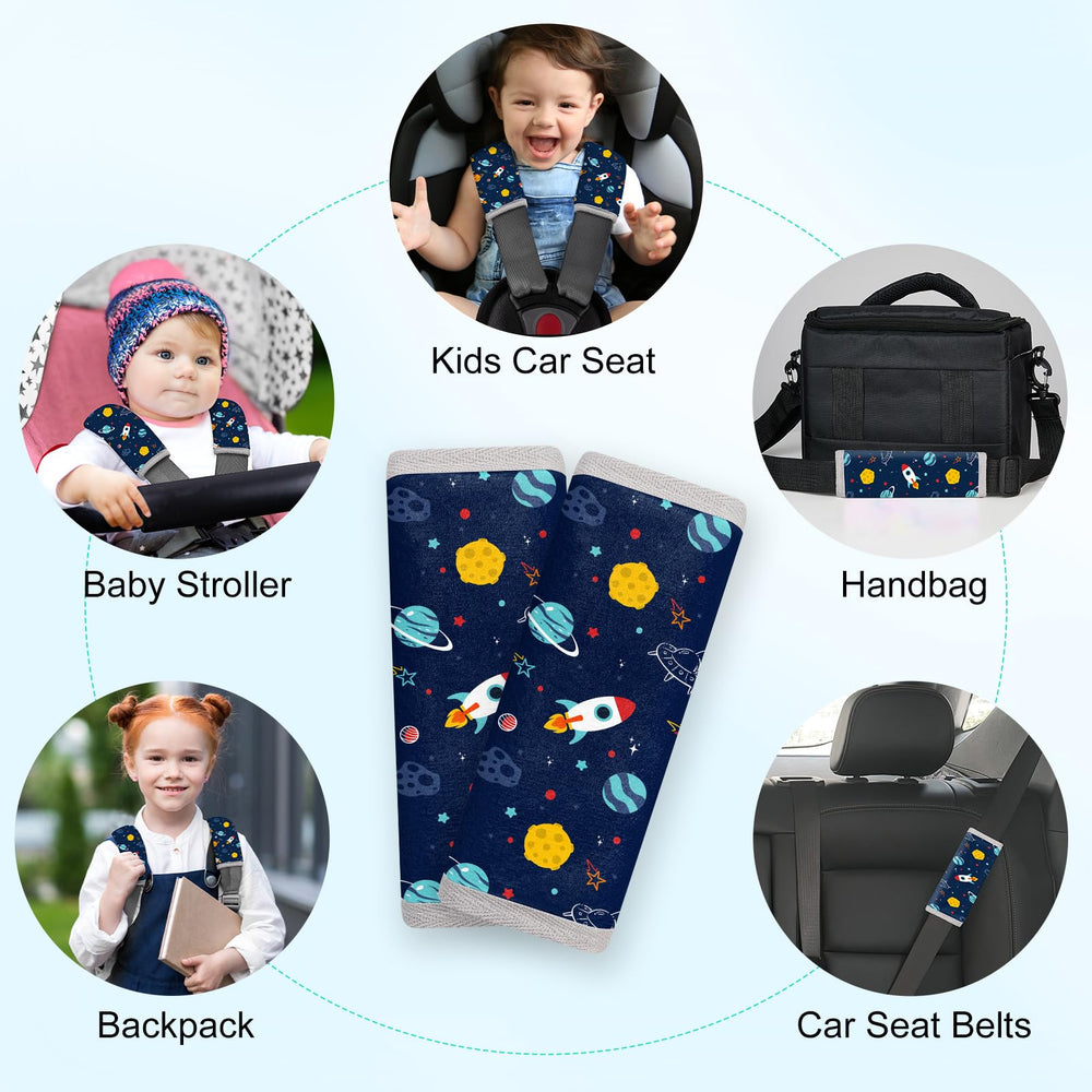 FIODAY seat belt cover used on car, stroller, and high chair straps for protection.