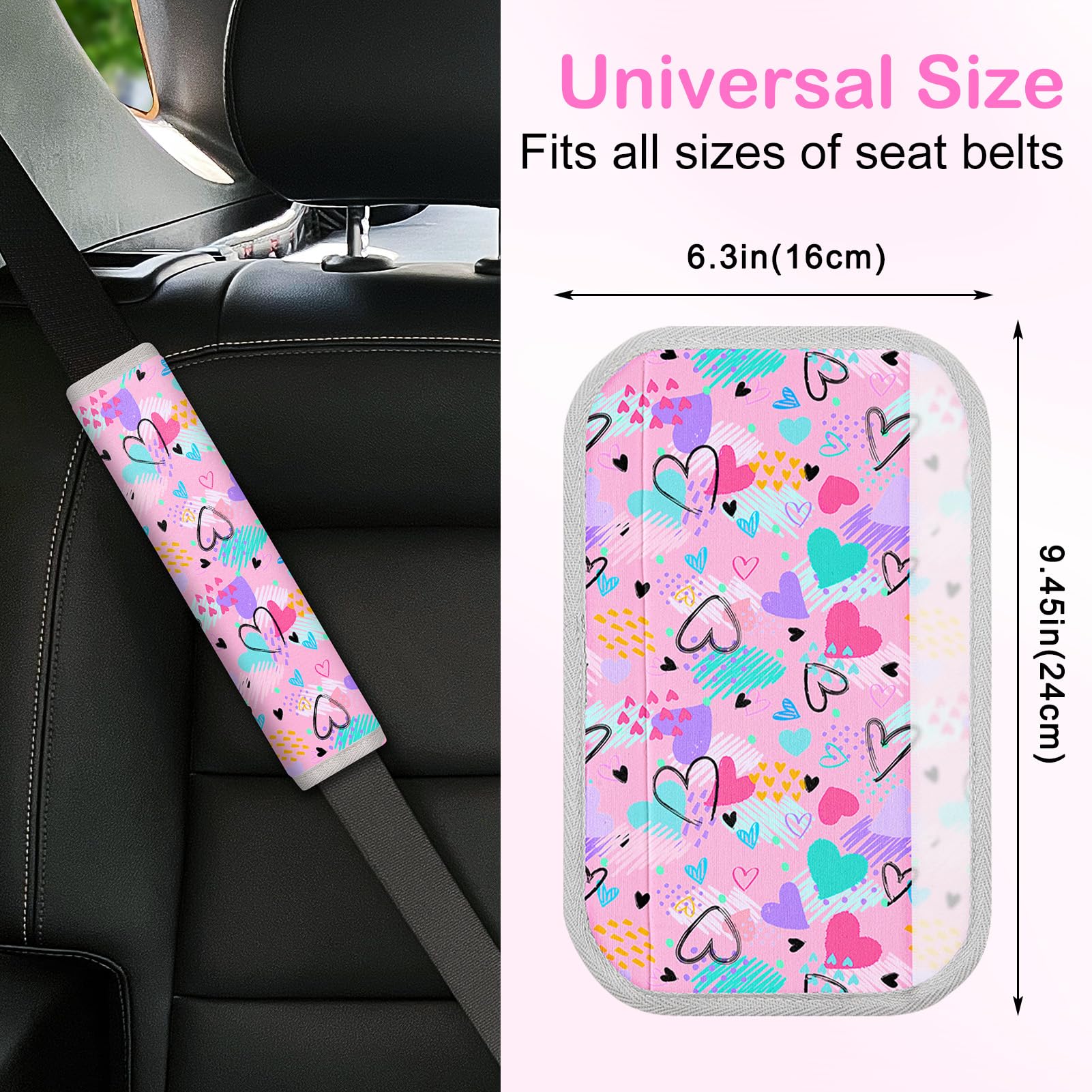 FIODAY seatbelt cover machine washable care keeps colors vibrant.