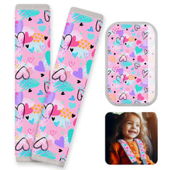 FIODAY seatbelt cover soft cushion closeup highlights gentle fabric for baby comfort.