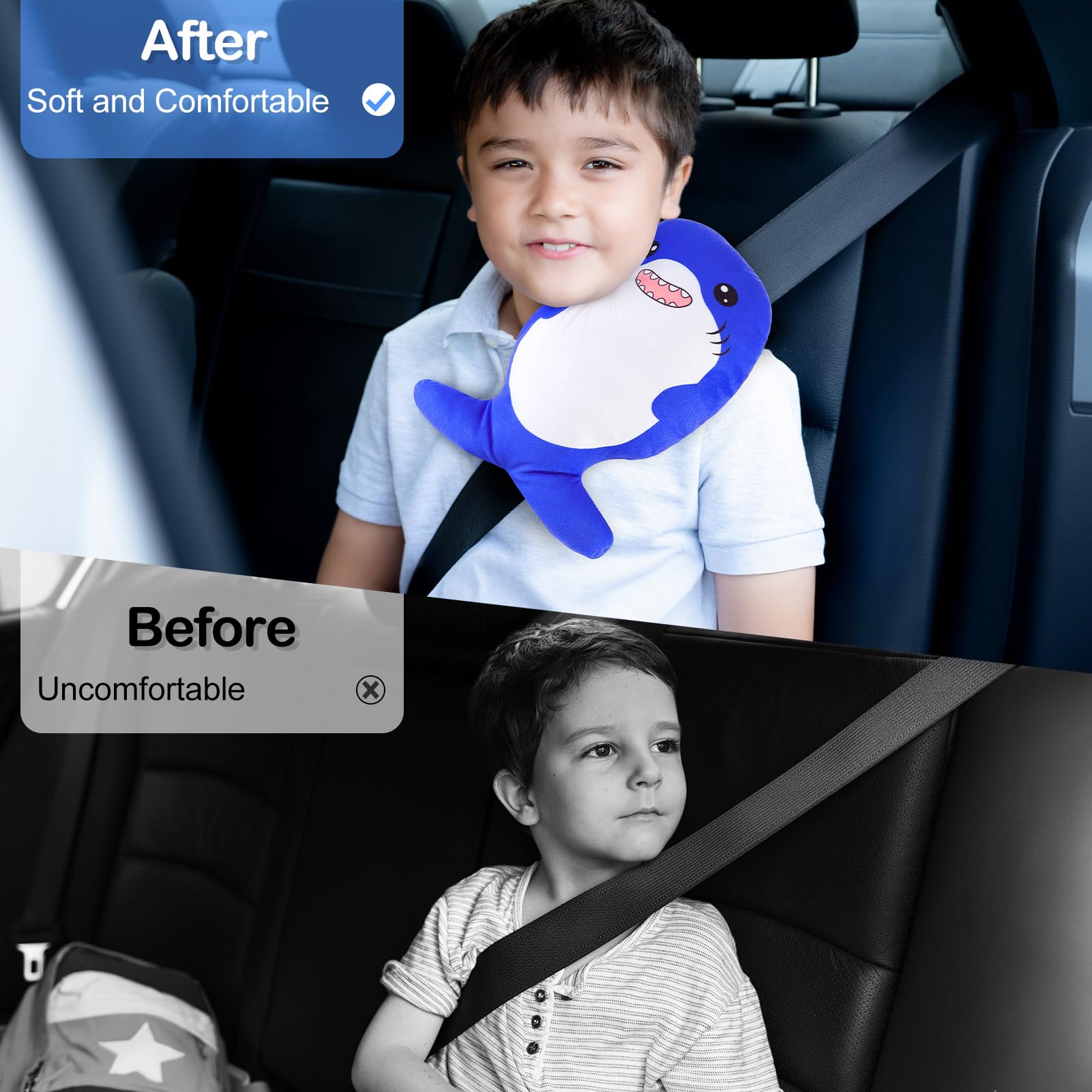 FIODAY seatbelt covers soft fabric close-up highlights plush texture and everyday comfort.