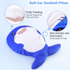 FIODAY seatbelt pillow for travel demonstrates versatile use for kids during journeys.