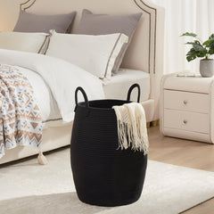 Fiona's magic 105L hamper in bedroom setting demonstrates versatile storage.