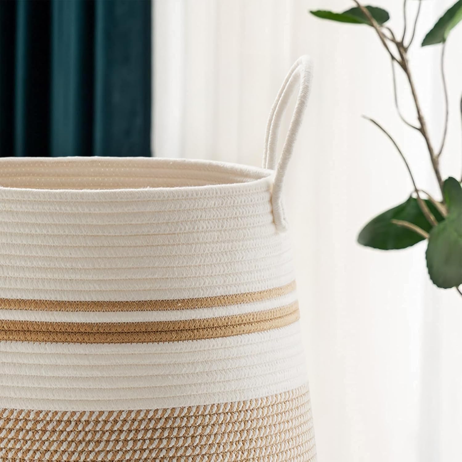 Fiona's magic 105L laundry hamper—folded for storage, easy to tuck away when not in use.