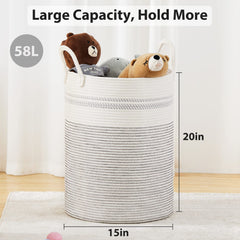 Collapsed Fiona's magic 58L hamper demonstrates easy storage when not in use