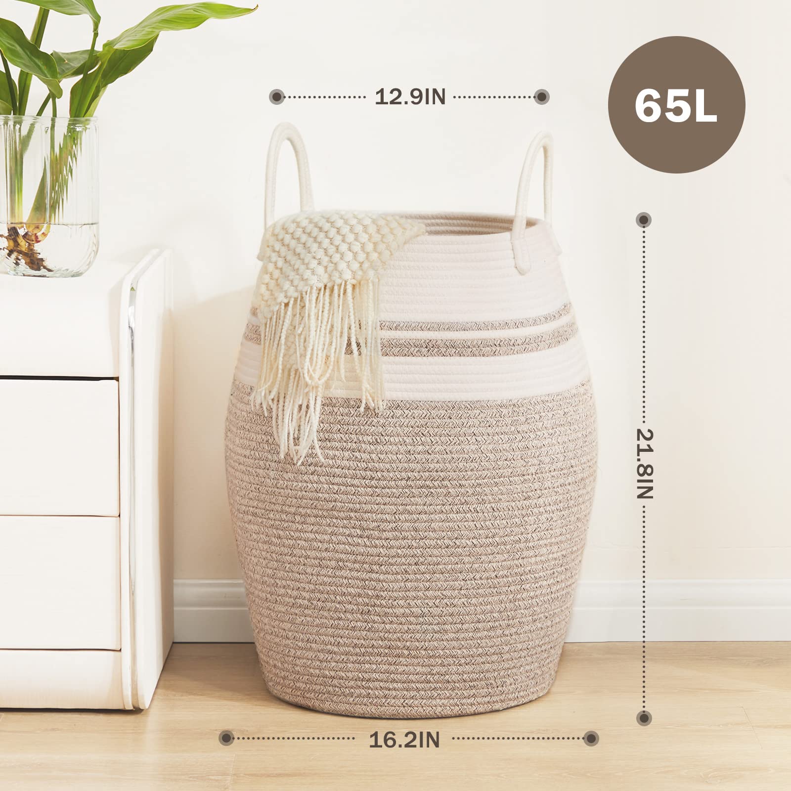 Fiona's magic 65L hamper folded for compact storage when not in use.