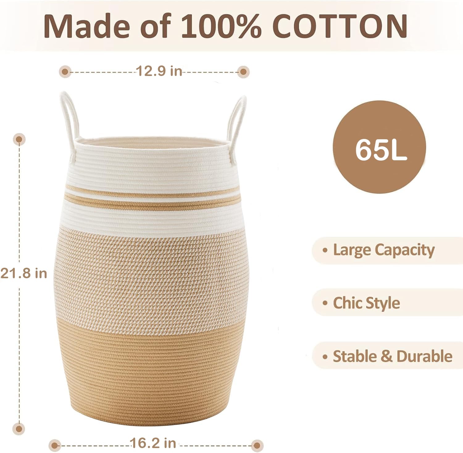Fiona's magic 65L laundry hamper folded-flat demonstrates space-saving design when not in use