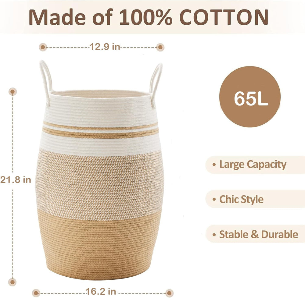 Fiona's magic 65L laundry hamper folded-flat demonstrates space-saving design when not in use