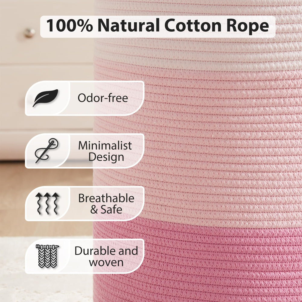 Fiona's magic pink living room display hamper helps reduce clutter with Nordic-inspired decor.