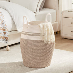 Fiona's magic eco-friendly cotton hamper closeup highlights toxin-free material and premium weave.