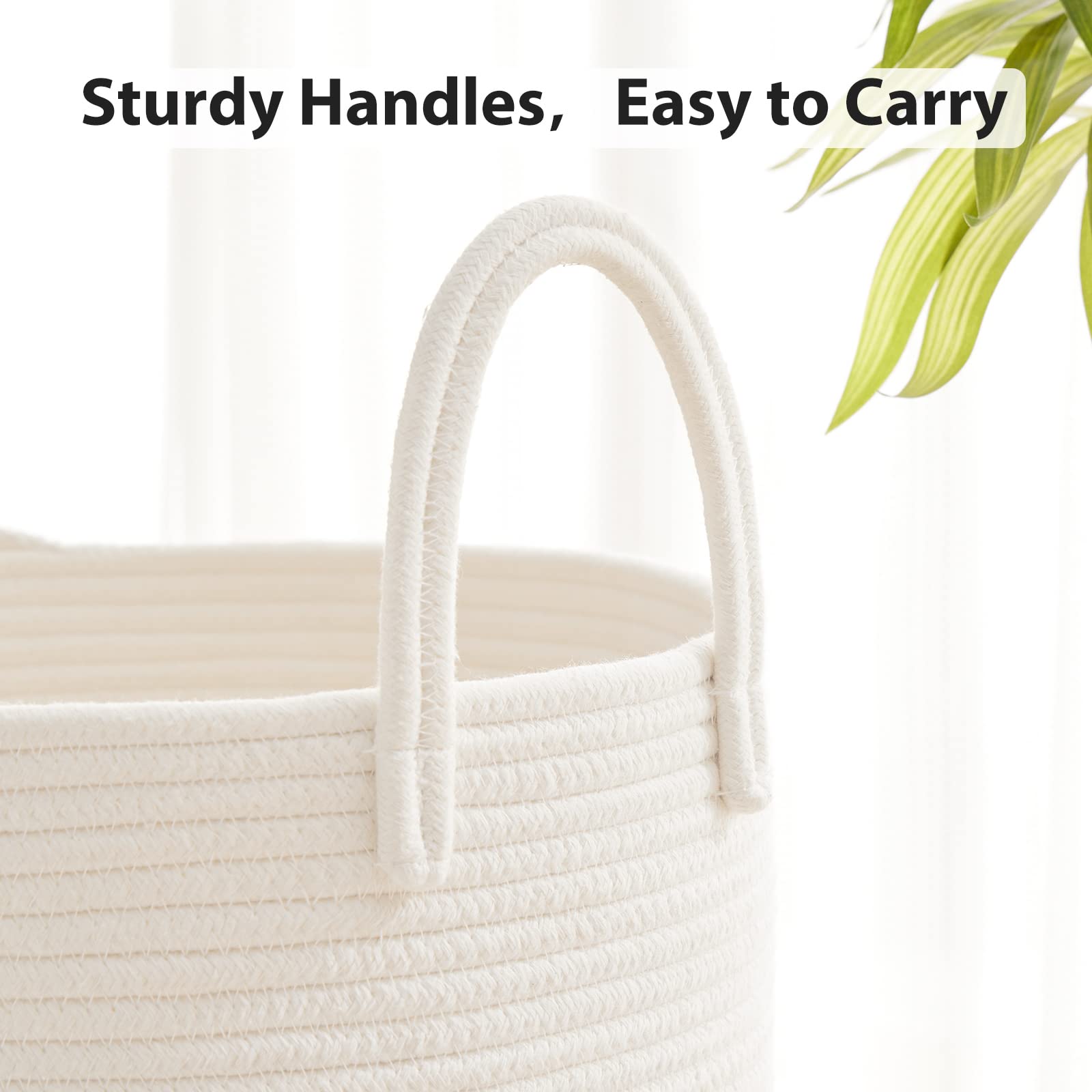 Fiona's magic nordic design basket with minimal stitching elevates bedroom decor and storage.