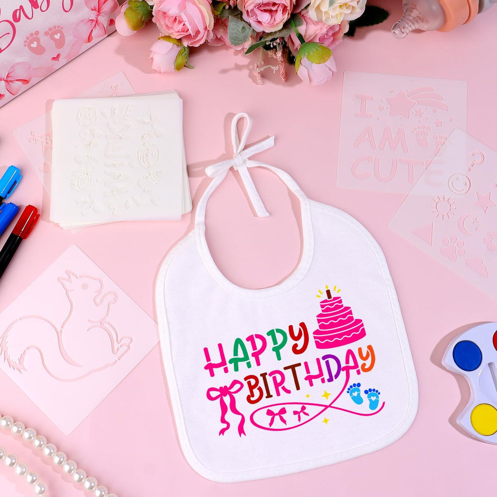 FIONUPI colored markers deliver vibrant, long-lasting designs on soft bib fabric.