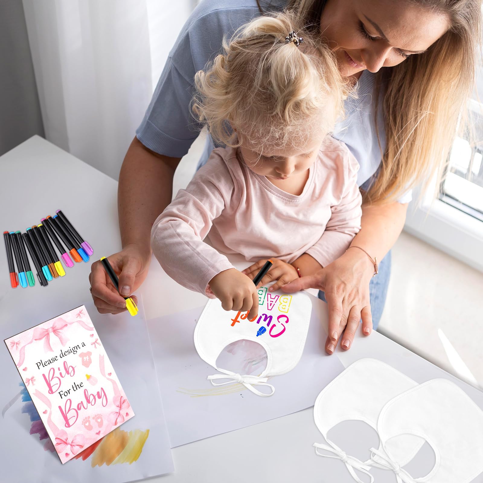 FIONUPI pink bow theme kit supports interactive shower activities and unique gifts.
